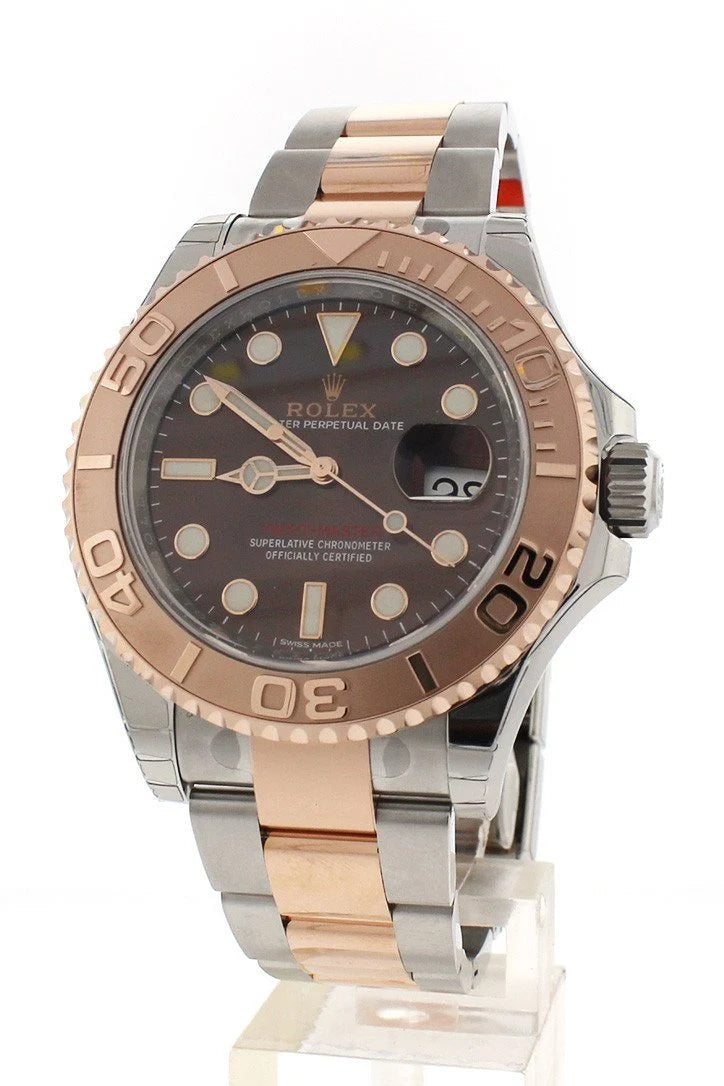 YACHT-MASTER 40 Chocolate Dial 18k Rose Gold Mens Watch 116621.