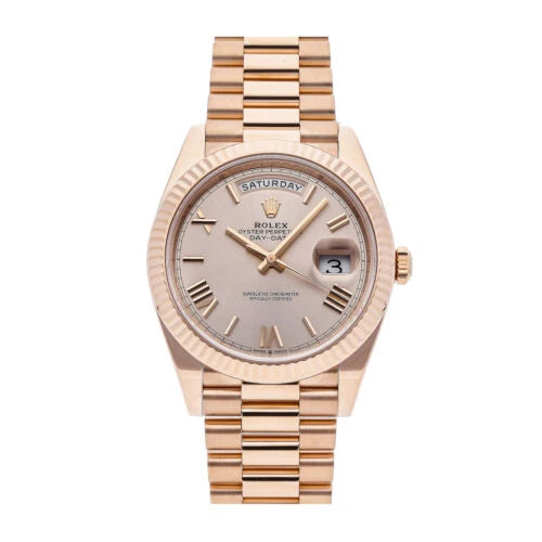Datejust 31 White Roman Dial Diamond Bezel 18K Rose Gold Two Tone Ladies Watch 278341.