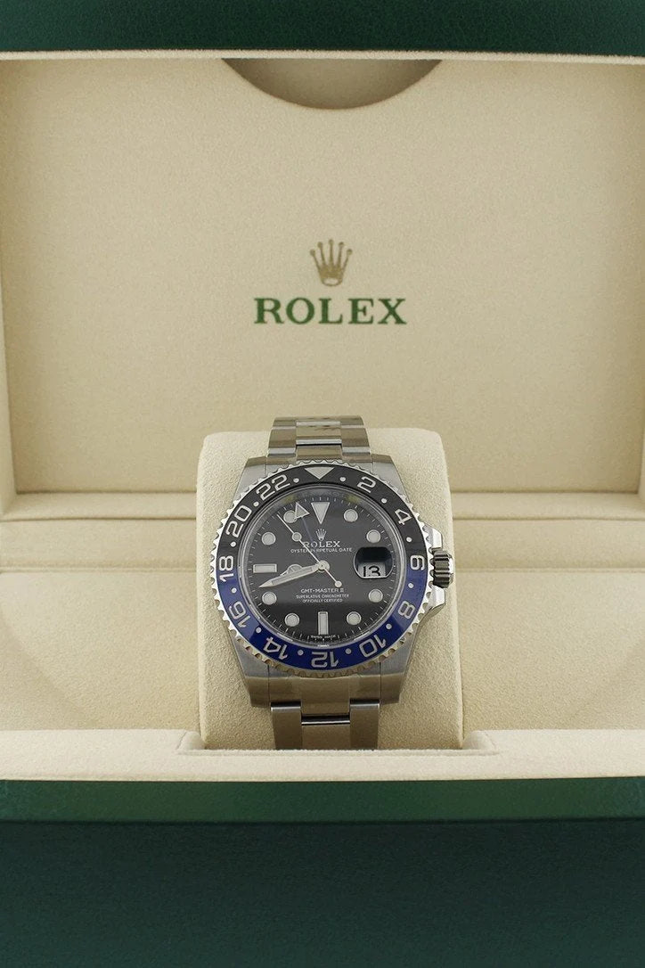 GMT-Master II Batman 40 Black Dial Steel Men's Watch 116710BLNR 116710.