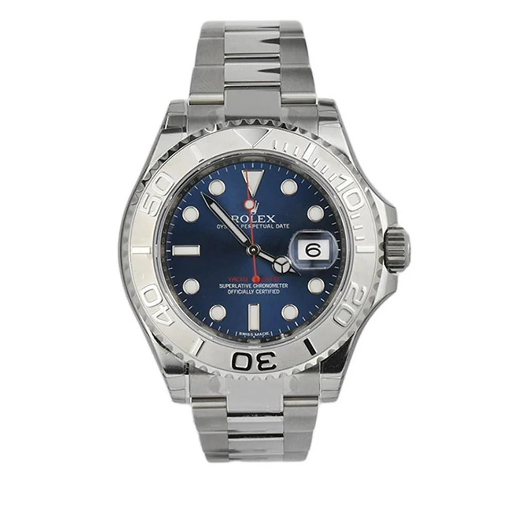 YACHT-MASTER 40 Blue Dial Platinum and Steel Mens Watch 116622.