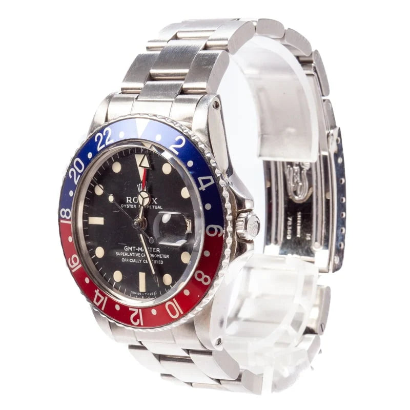 Vintage Rolex GMT-Master 1675 Stainless Steel Pepsi