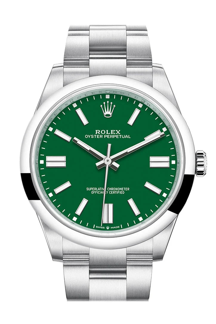 Oyster Perpetual 41 Green Dial Oyster Bracelet Watch 124300.
