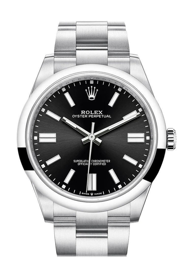 Oyster Perpetual 41 Black Dial Oyster Bracelet Watch 124300.