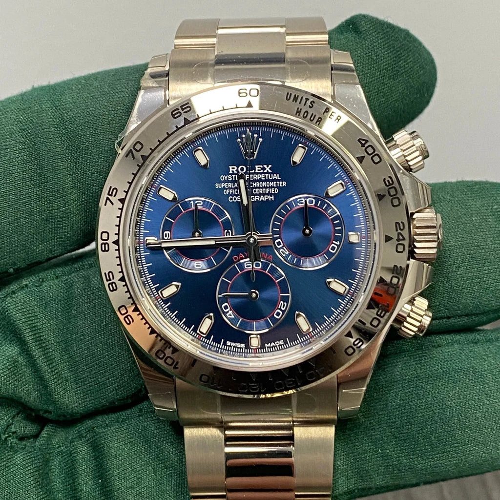 Rolex Cosmograph Daytona 18k White Gold Blue Dial 116509-0071
