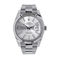 Datejust II Stainless Steel White Gold Silver Index Dial Watch 116334.