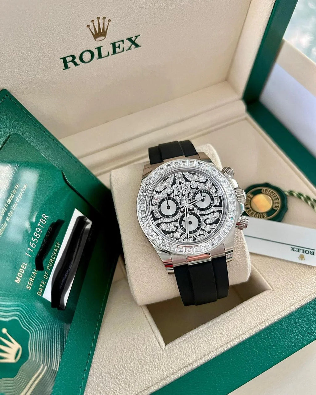 Rolex Daytona 116589TBR "Eye of the Tiger" White Gold UNWORN