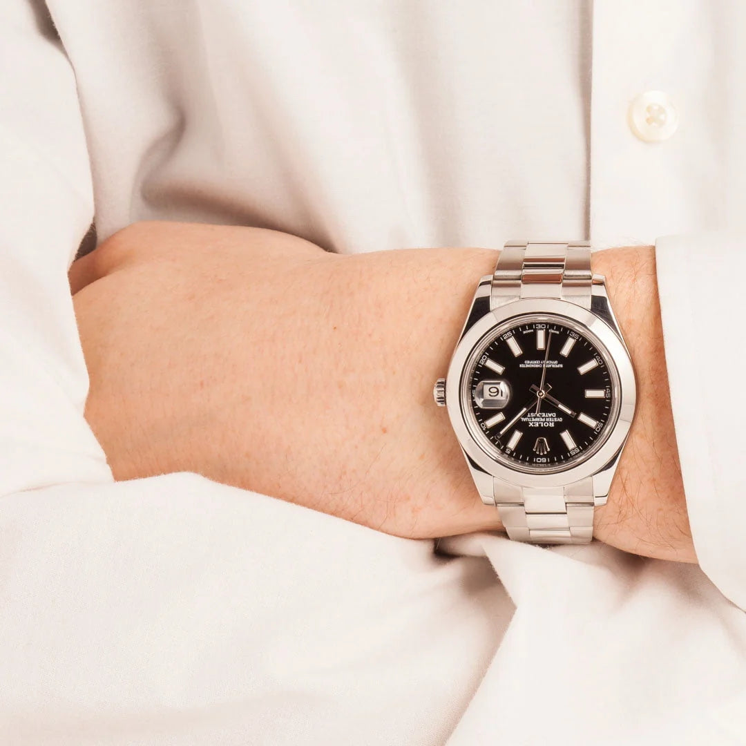Pre-Owned Rolex Datejust II 116300 Black Dial