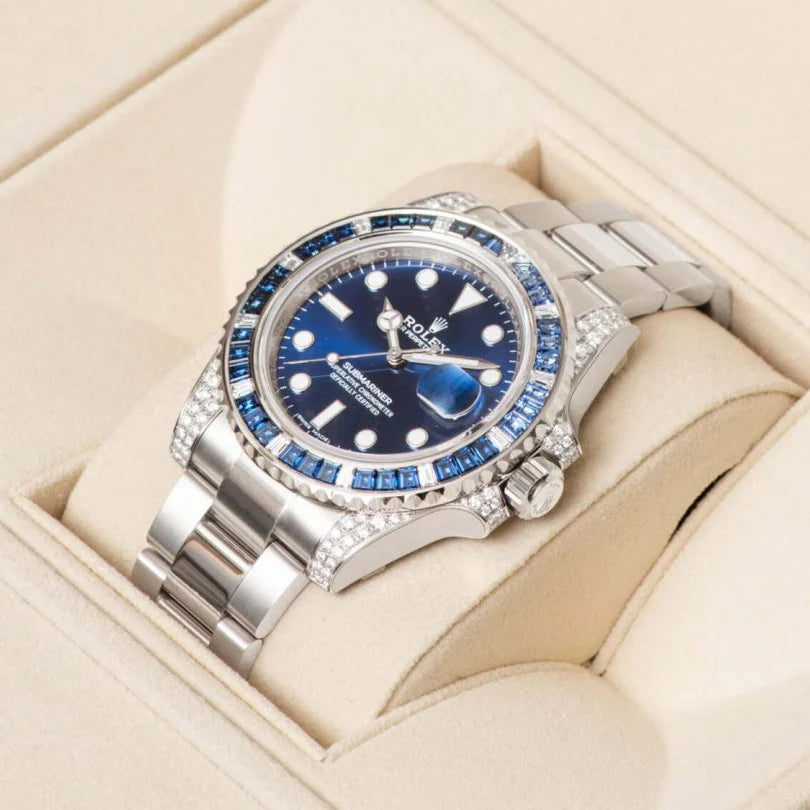 Rolex Submariner Date 116659SABR 18K White Gold Diamonds Sapphires UNWORN