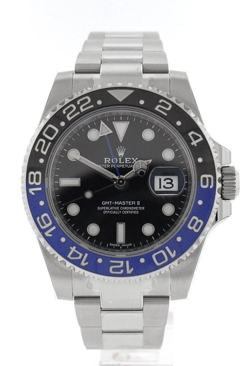 GMT-Master II Batman 40 Black Dial Steel Men's Watch 116710BLNR 116710.