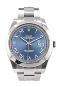 Datejust 41 Blue Roman Dial Automatic Men's Watch 126300.