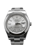 Datejust II 41 Silver Dial Steel Men's Watch 116300.