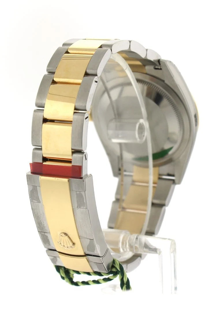 Datejust 36 White Dial Fluted Bezel Oyster Yellow Gold Two Tone Watch 126233 NP.