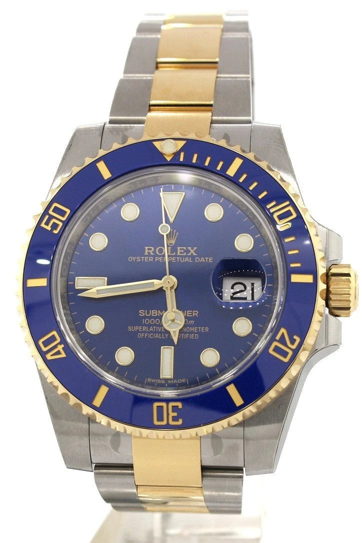 Submariner Date 40 Blue Dial Gold and Steel Watch 116613LB 116613.