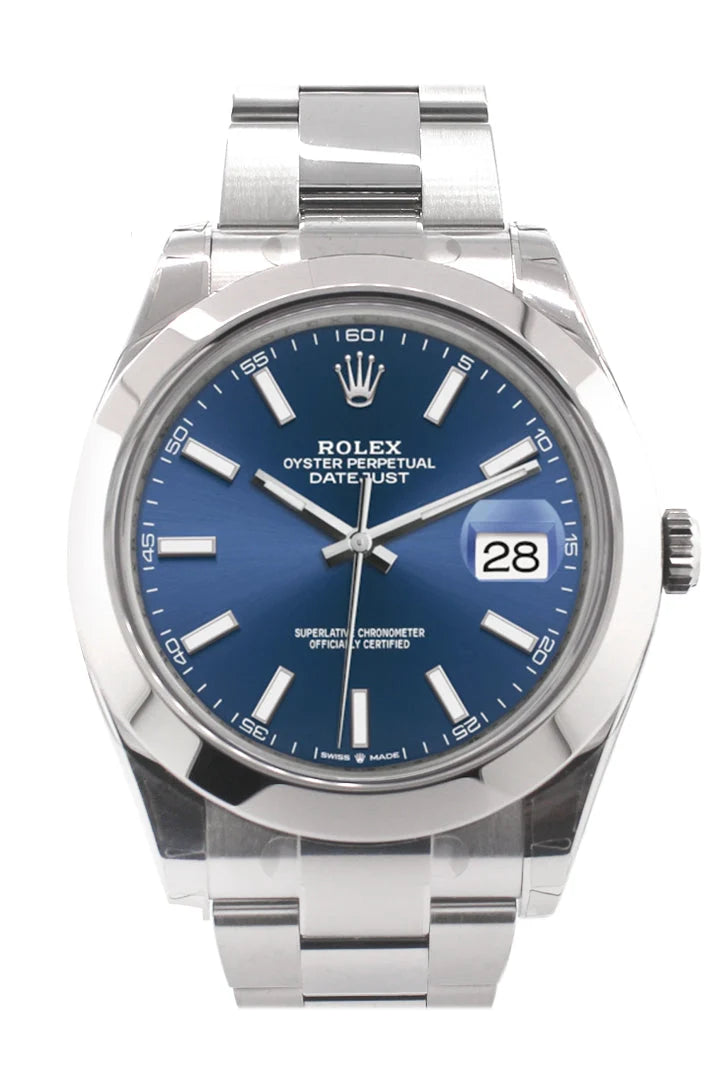 Datejust 41 Blue Dial Automatic Men's Watch 126300.