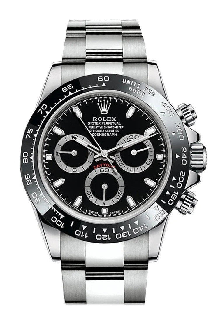Cosmograph Daytona 40 Black Dial Stainless Steel Oyster Men's Watch 116500LN 116500.