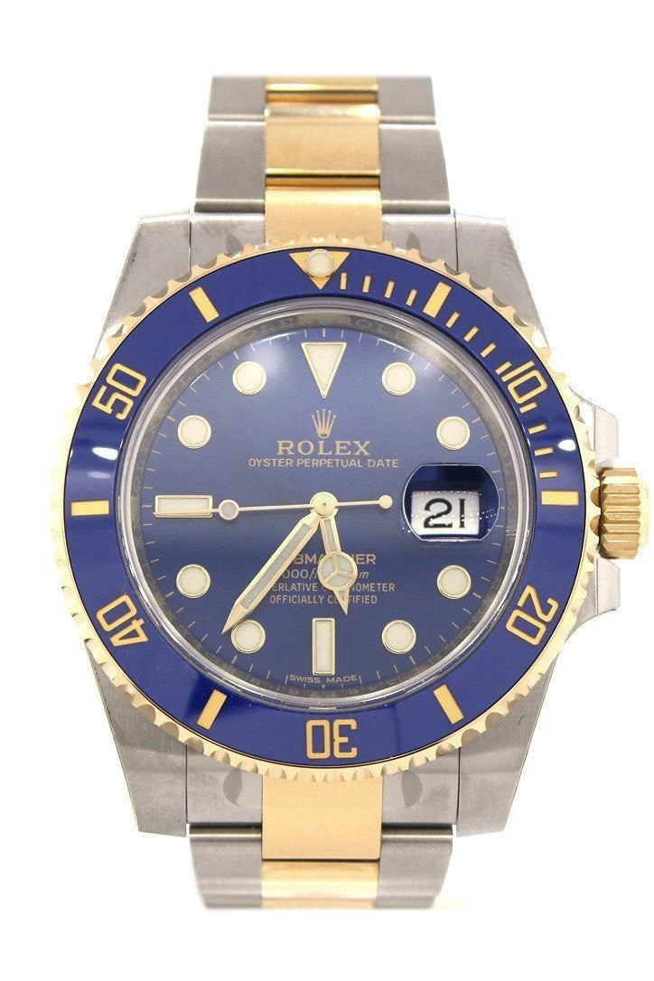 Submariner Date 40 Blue Dial Gold and Steel Watch 116613LB 116613.
