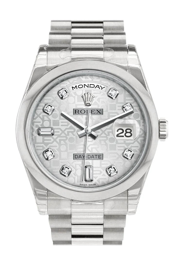 Day Date 36 Silver Jubilee Diamonds Dial President Men's Watch 118206.