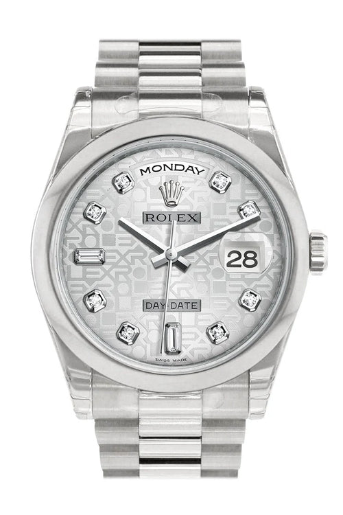 Day Date 36 Silver Jubilee Diamonds Dial President Men's Watch 118206.