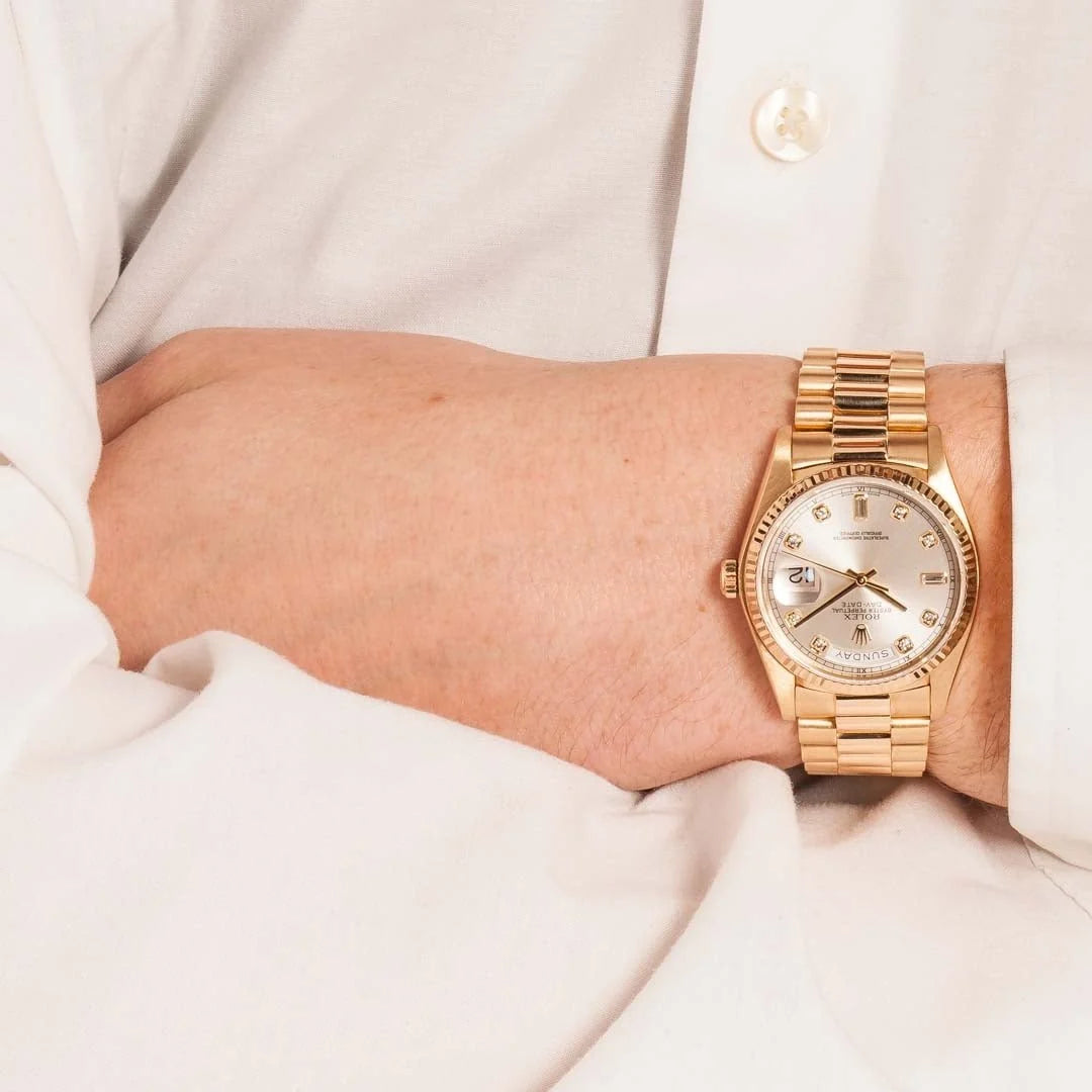 Pre-Owned Rolex Day-Date 18038 Diamond Dial