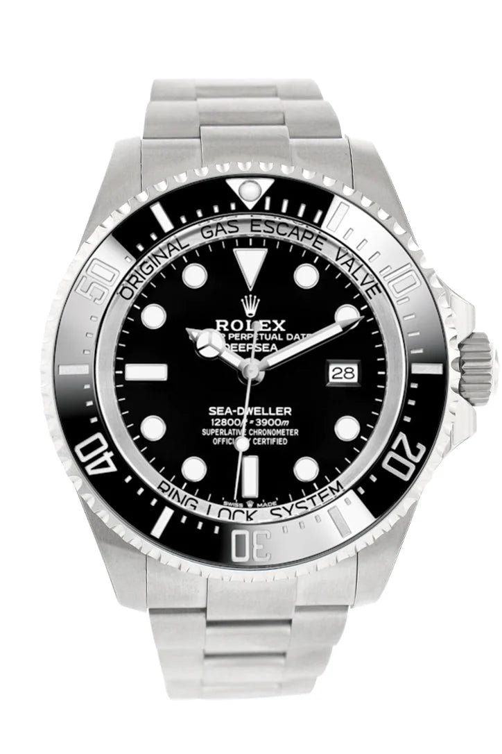 Sea-Dweller Deepsea 44 Black Dial Automatic Men's Stainless Steel Oyster Watch 126660.