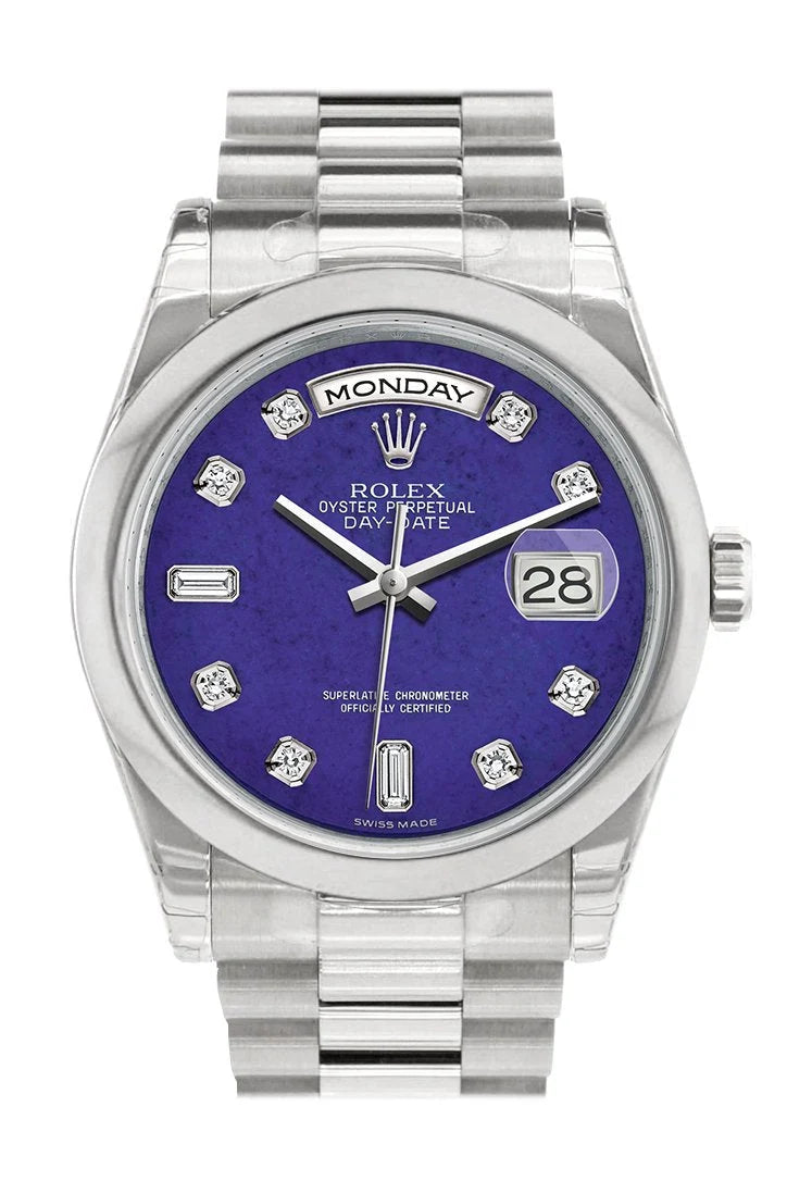 Day Date 36 Lapis Lazuli Diamonds Dial President Men's Watch 118206.
