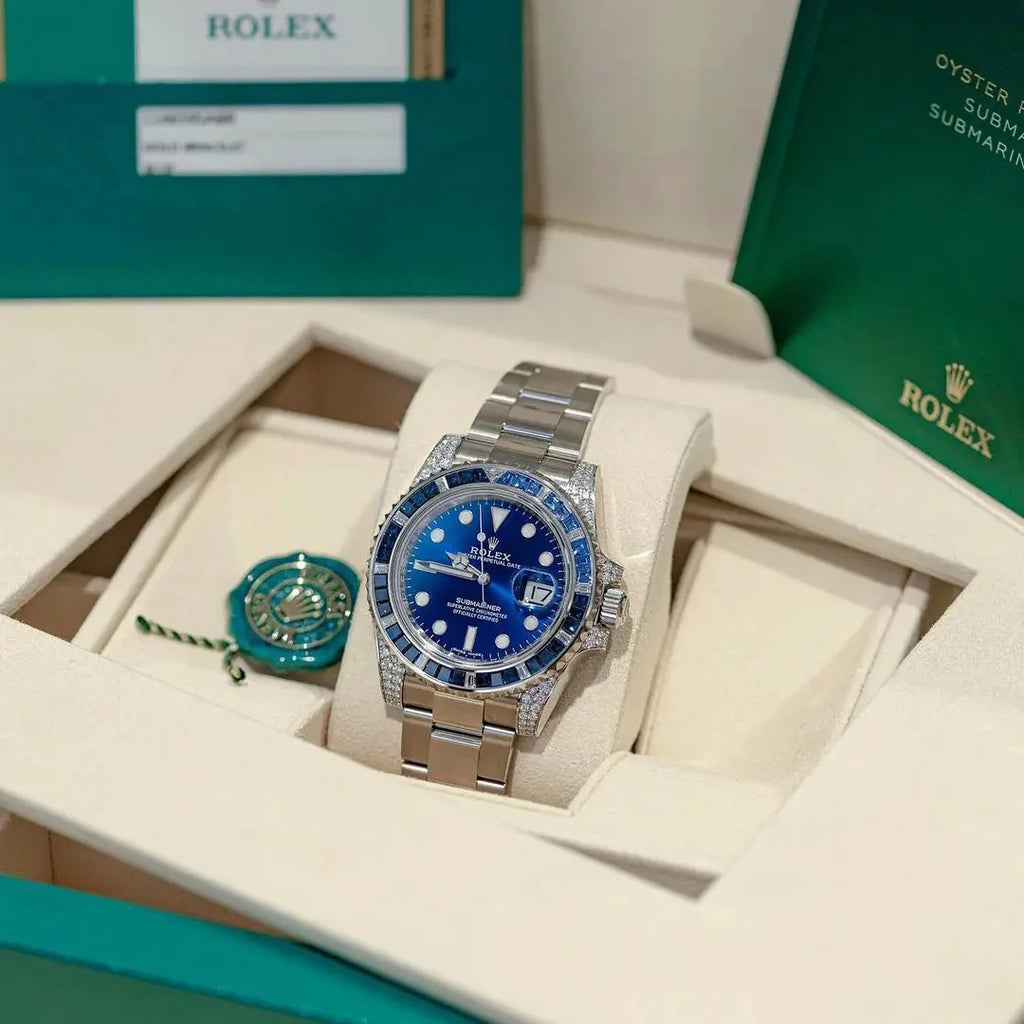 Rolex Submariner Date 116659SABR 18K White Gold Diamonds Sapphires UNWORN