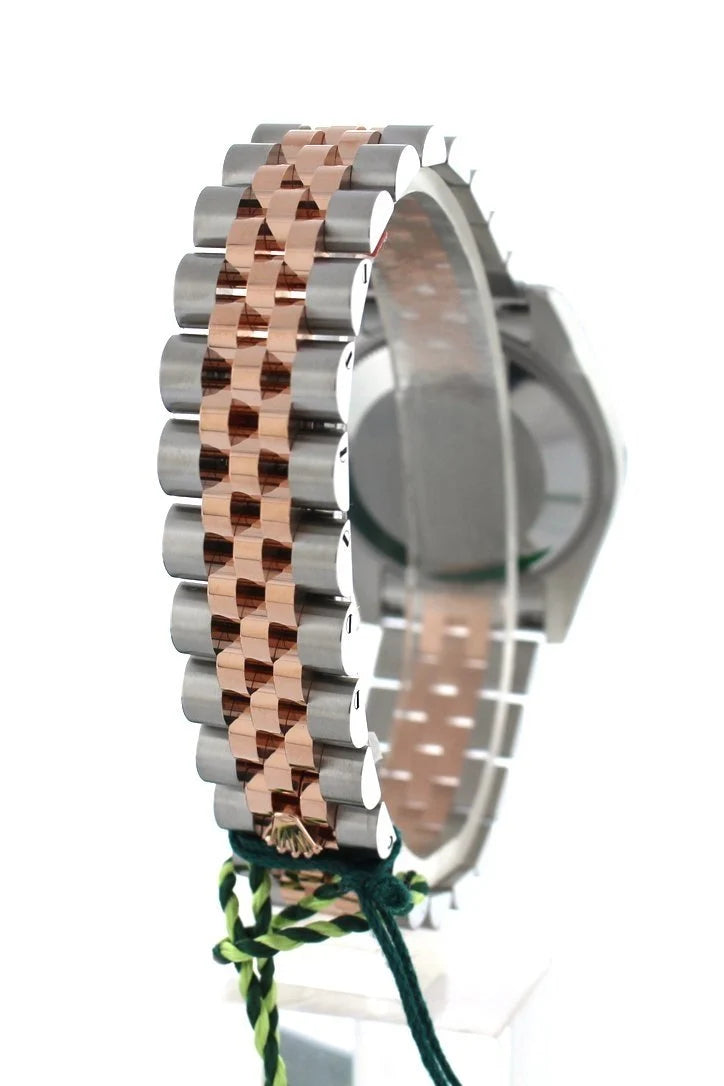 Datejust 31 White Roman Dial Fluted Bezel 18K Rose Gold Two Tone Jubilee Ladies Watch 178271.