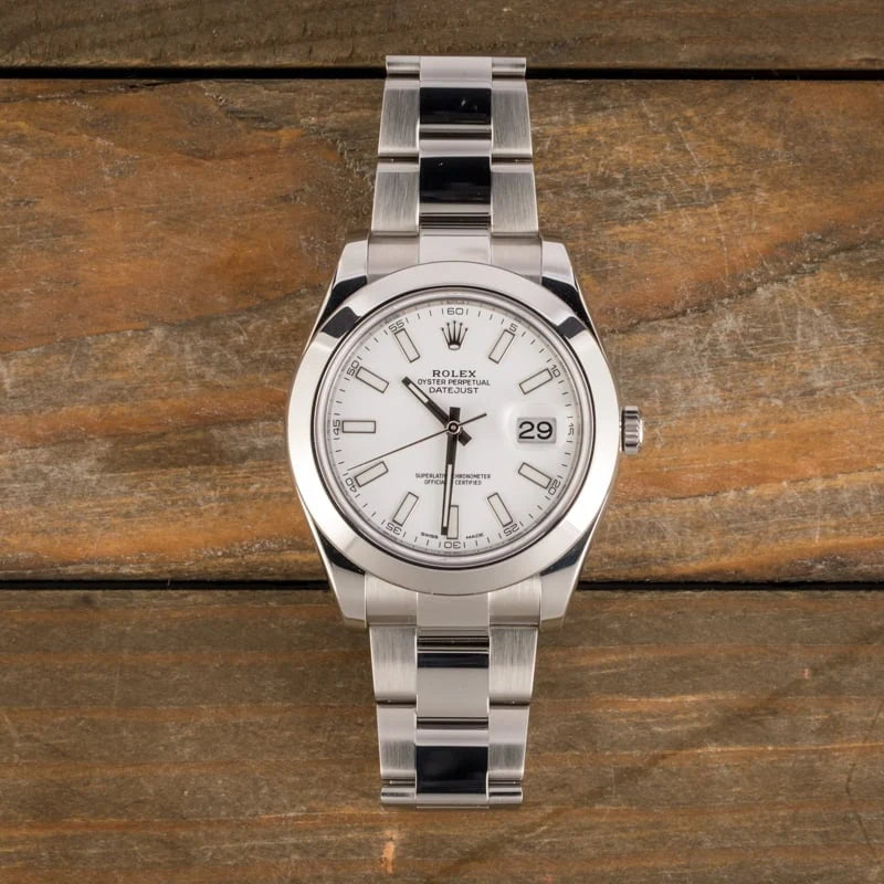 Pre-Owned Rolex Datejust II 116300 White Dial