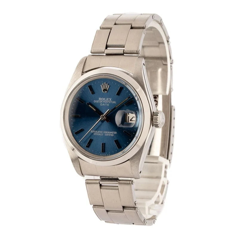 Rolex Oyster Perpetual Date 1500 Blue Dial