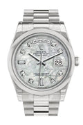 Day Date 36 White mother of pearl set with diamonds Dial President Men's Watch 118206.