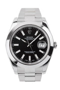 Datejust II Black Dial Stainless Steel Oyster Automatic Men's Watch 116300.