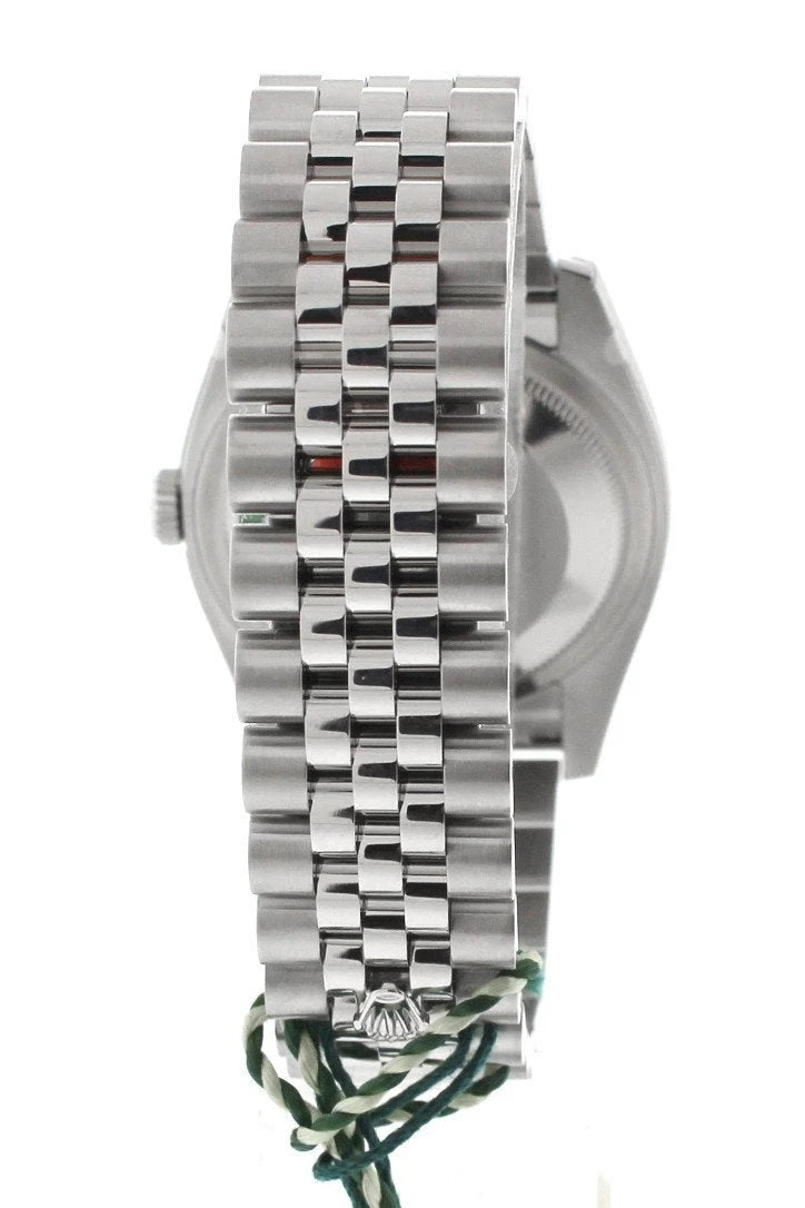 Datejust 36 Black Jubilee design set with Diamonds Dial 18k White Gold Diamond Bezel Jubilee Men's Watch 116244.