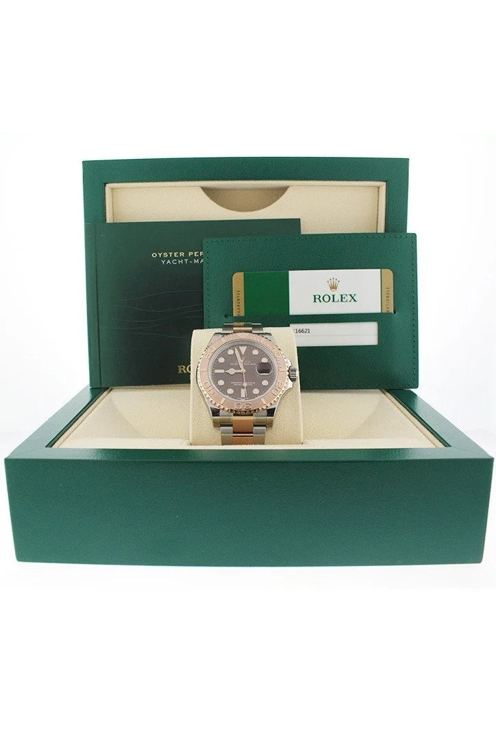 YACHT-MASTER 40 Chocolate Dial 18k Rose Gold Mens Watch 116621.