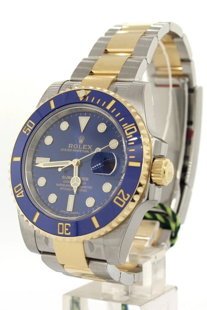 Submariner Date 40 Blue Dial Gold and Steel Watch 116613LB 116613.