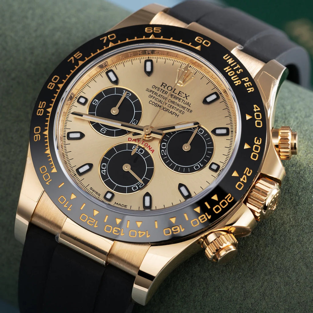 Rolex Cosmograph Daytona, Champagne dial, Oysterflex strap, Yellow gold Watch 116518ln-0048