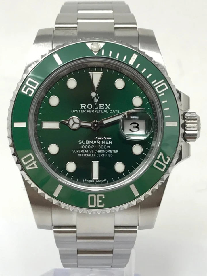 Submariner Date Green Hulk 40mm 116610LV Unworn 2019.