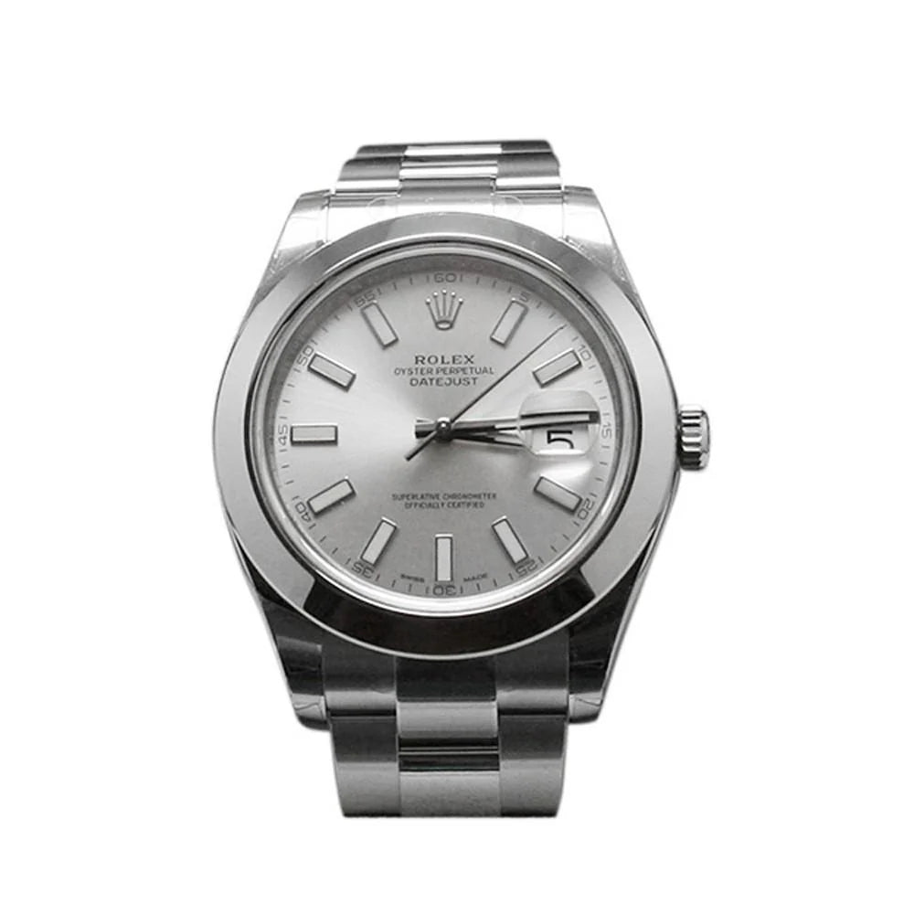 Datejust II 41 Silver Dial Steel Men's Watch 116300.
