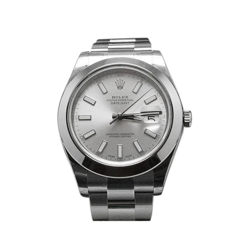 Datejust II 41 Silver Dial Steel Men's Watch 116300.