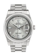 Day Date 36 Silver set with diamonds Dial President Men's Watch 118206.