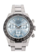 Cosmograph Daytona Ice Blue 8 Baguette Diamond Platinum Mens Watch 116506.